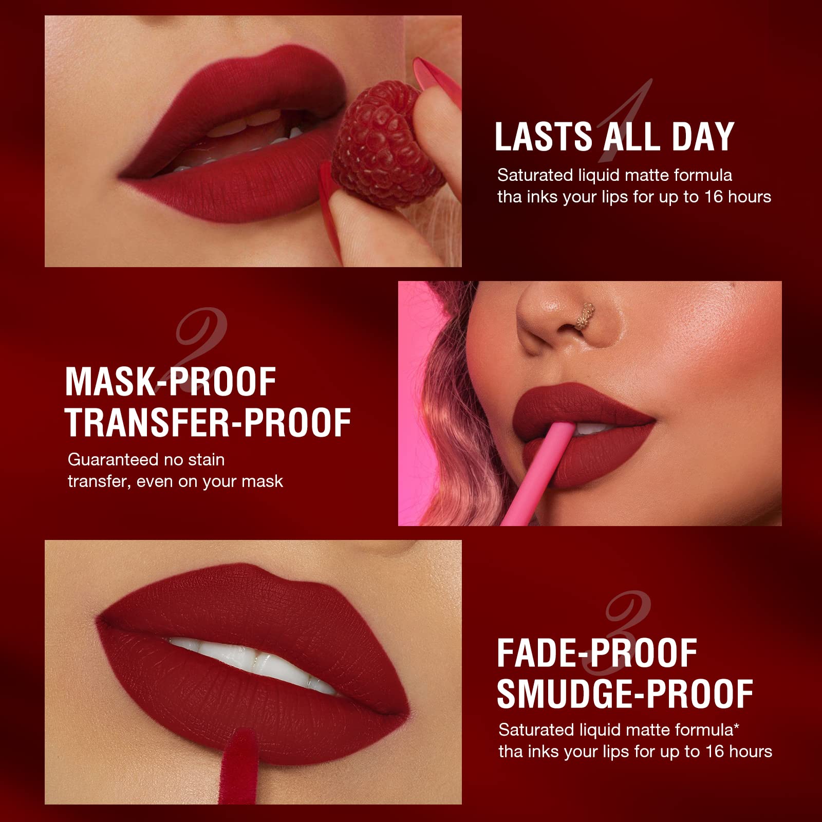 BestLand velvet-matte finish close-up on lips