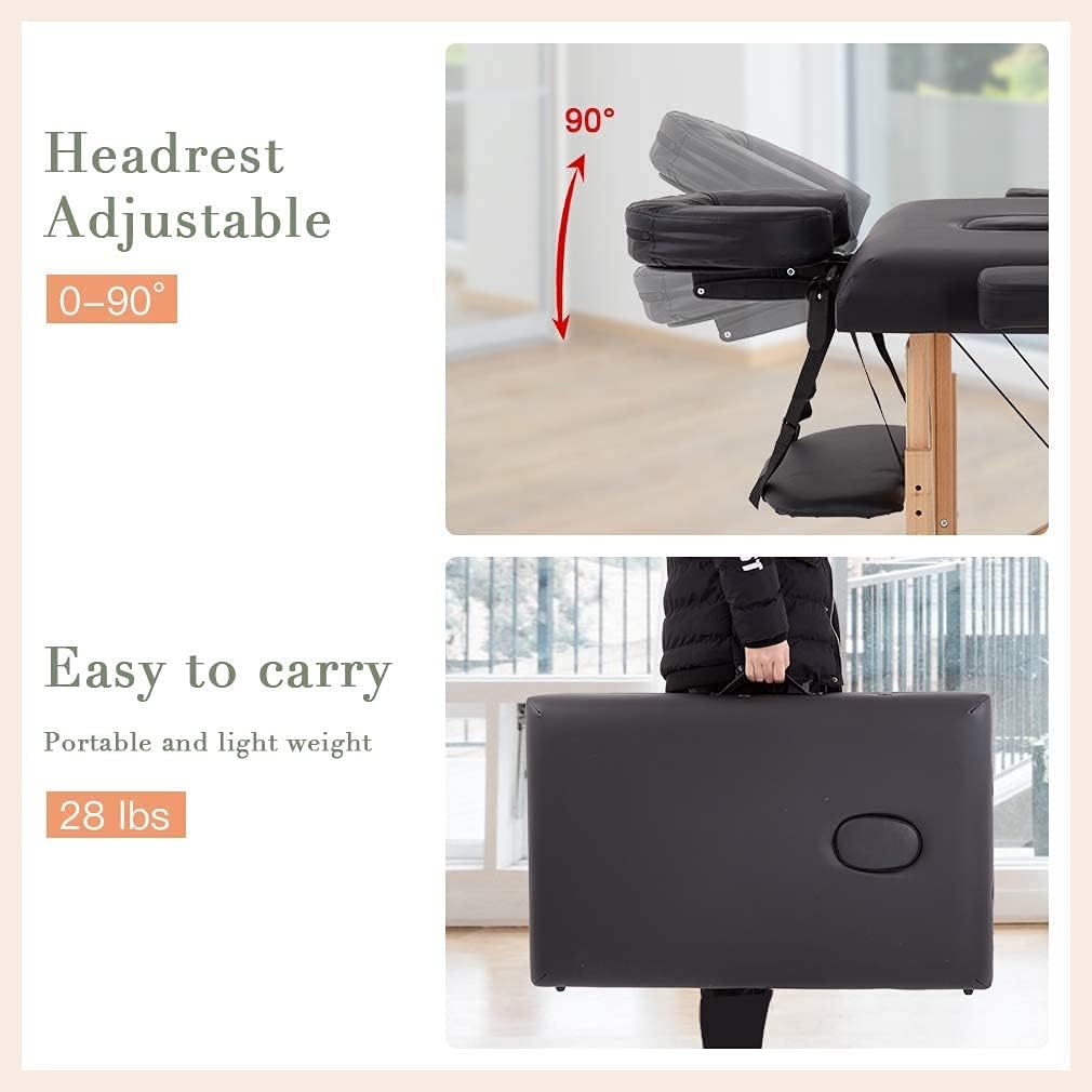 BestMassage 24-inch-wide spa table delivers ample space for client comfort.