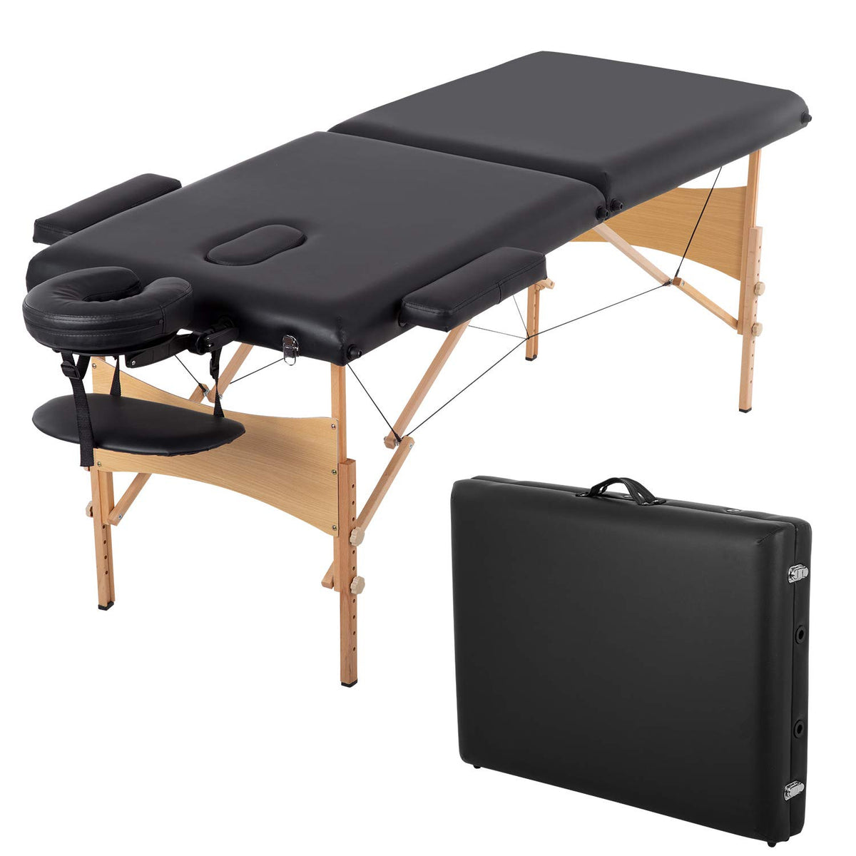BestMassage portable massage table with 28-inch width, ideal for mobile therapists.