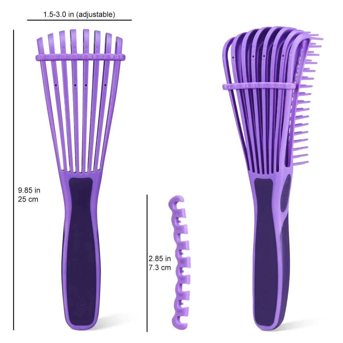 BESTOOL detangling brush with eight-arm design eases tangle removal.