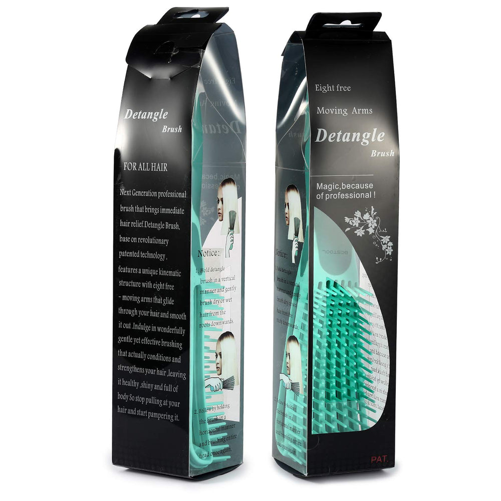 BESTOOL detangling brush packaging and travel storage option.