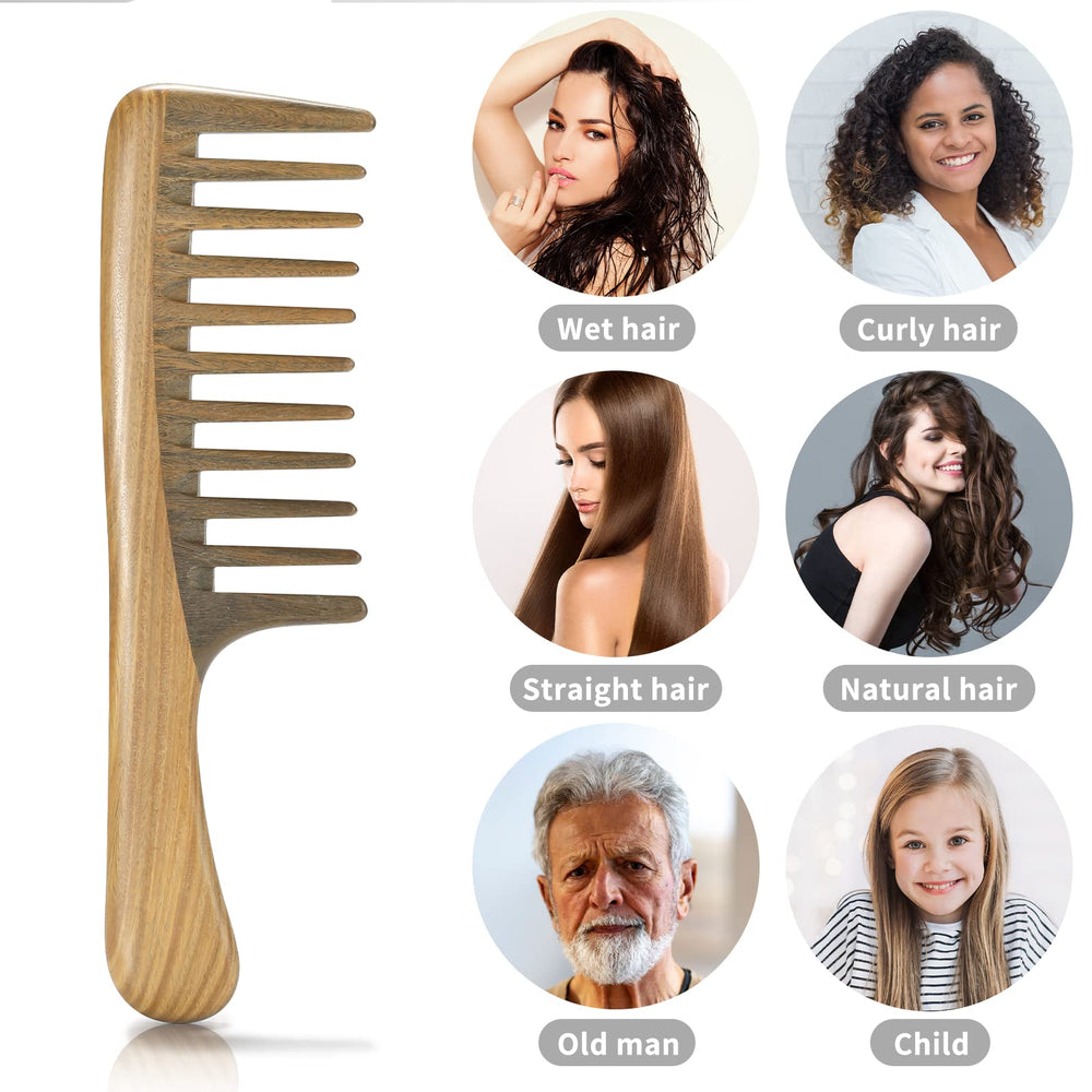 BESTOOL durable polished sandalwood comb withstands daily use