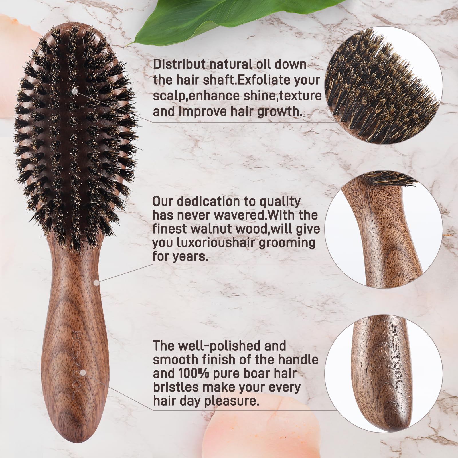 BESTOOL brush used on beard for refined facial hair grooming