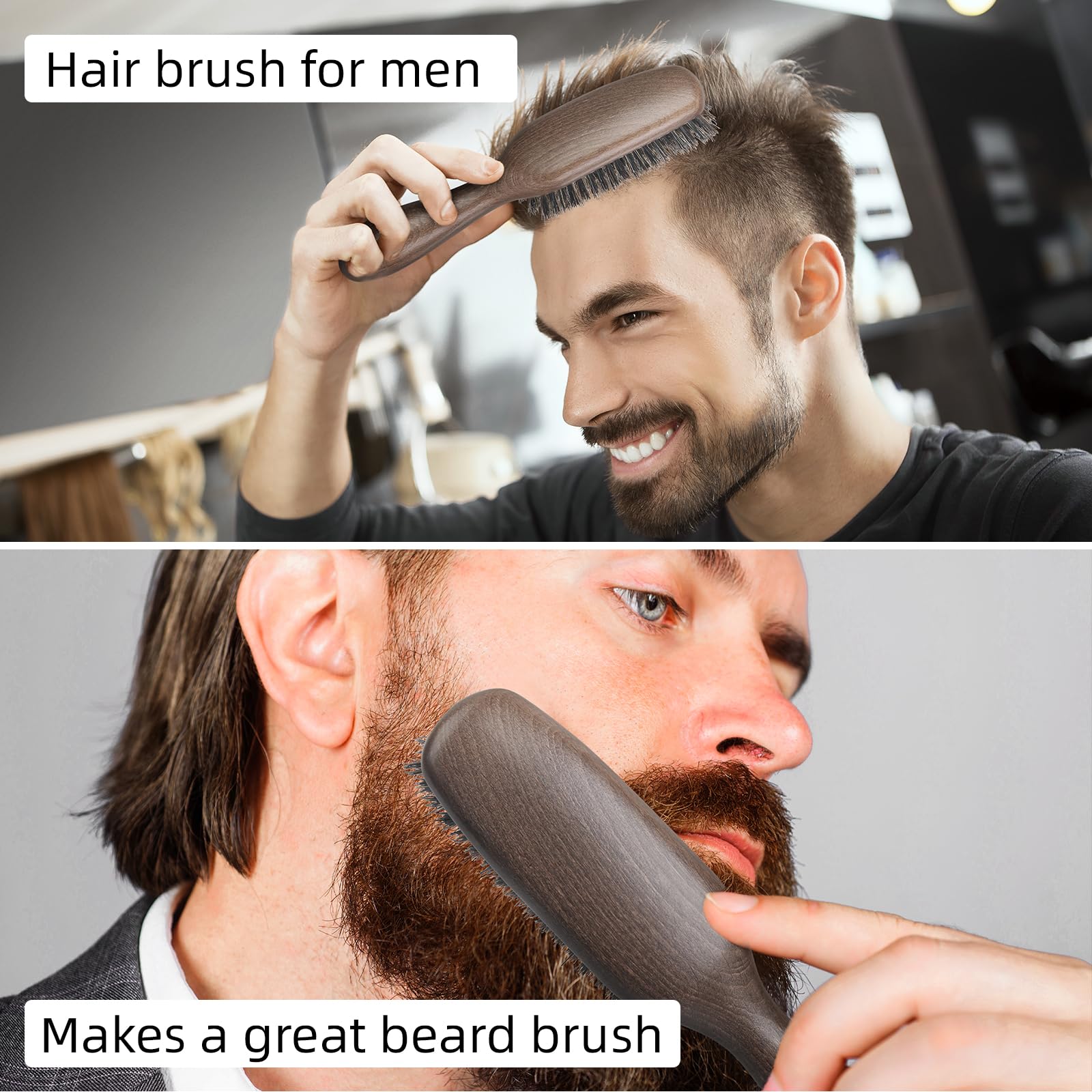 BESTOOL hair brush eco-friendly wood handle and natural bristles
