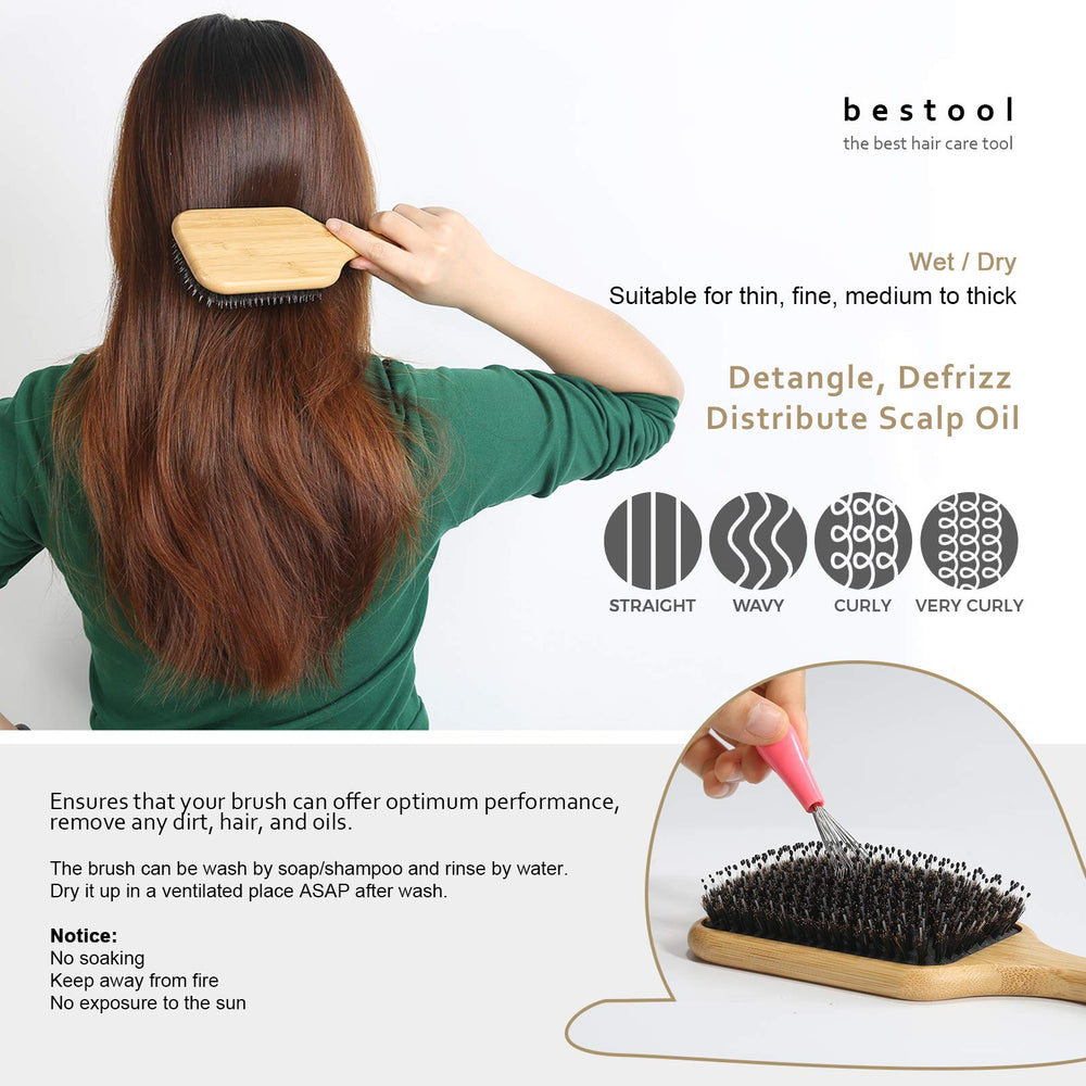 BESTOOL massage cushion provides soothing scalp massage during brushing