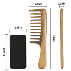 BESTOOL sandalwood anti-static comb reduces frizz during styling