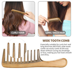 BESTOOL nine-inch wide-tooth comb designed for thick curly hair