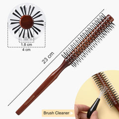BESTOOL Small Brush nylon-bristles penetrate through dense hair for smoother styling.