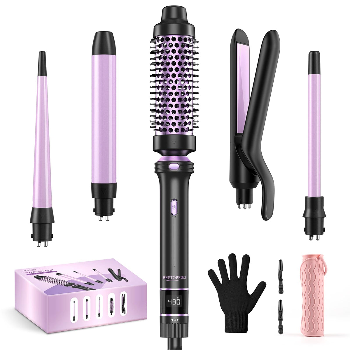 BESTOPE PRO 5in1 curling iron set shown for versatile styling options.