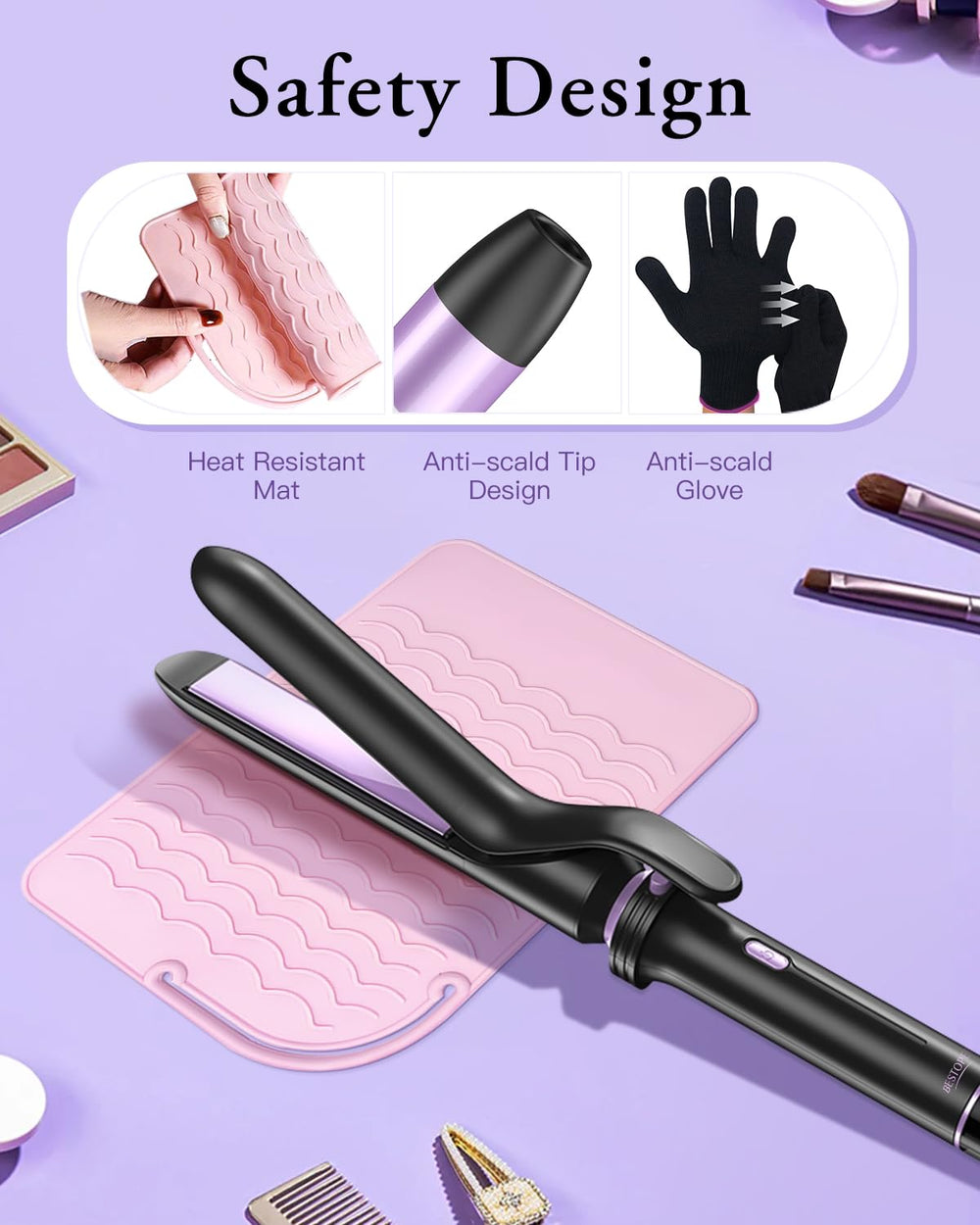 BESTOPE PRO 1-inch curling iron for loose, easy waves.