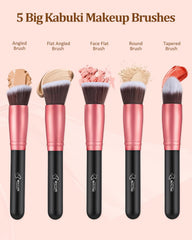 BESTOPE PRO soft synthetic bristles close-up for skin-friendly blending
