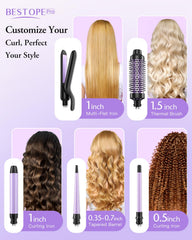 BESTOPE PRO thermal brush iron demonstrates smooth detangling and even heat.