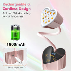 Dual-wavelength system 365nm+405nm supports gel polish and nail art.