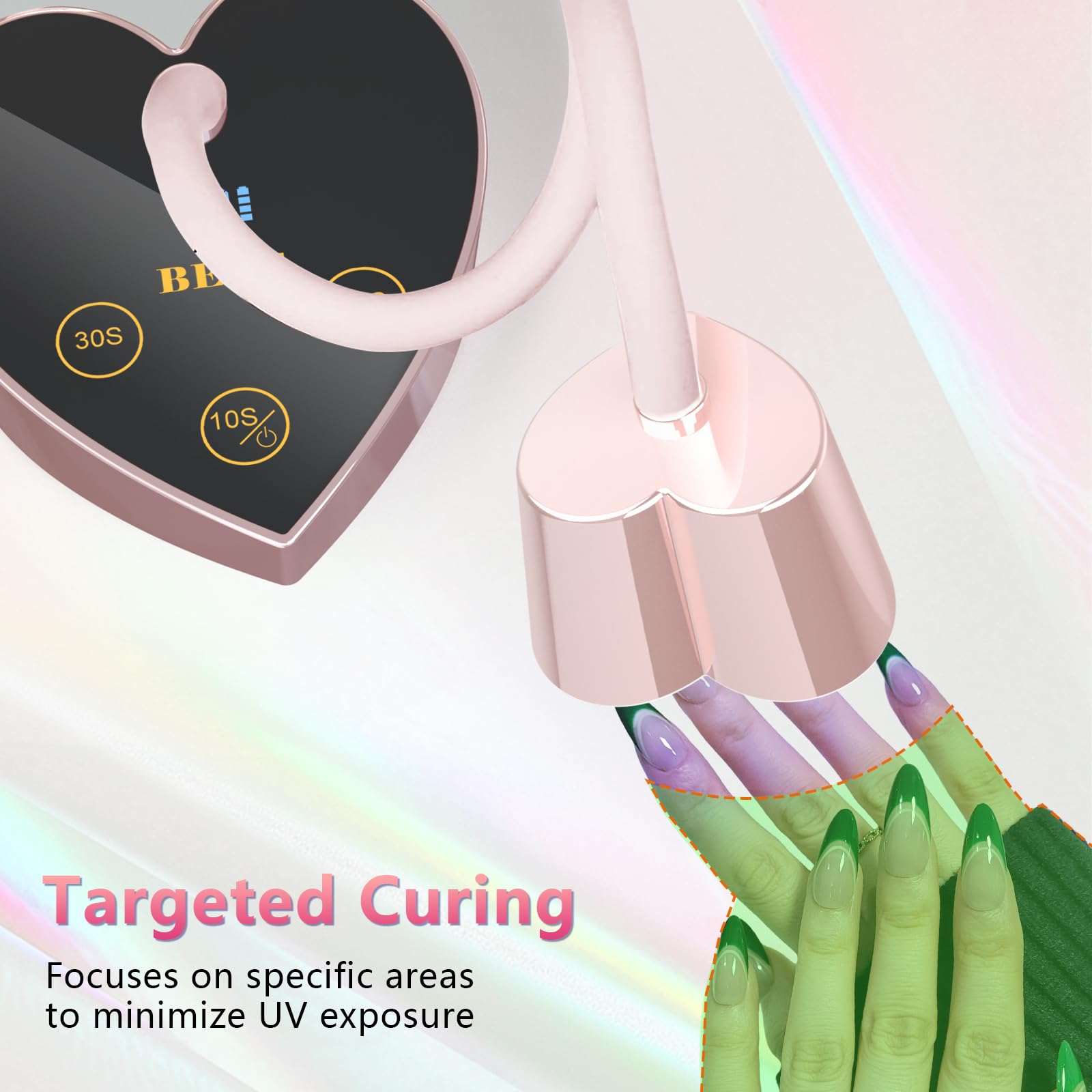 Smart sensor and 10/30/60s timers enable hands-free operation.