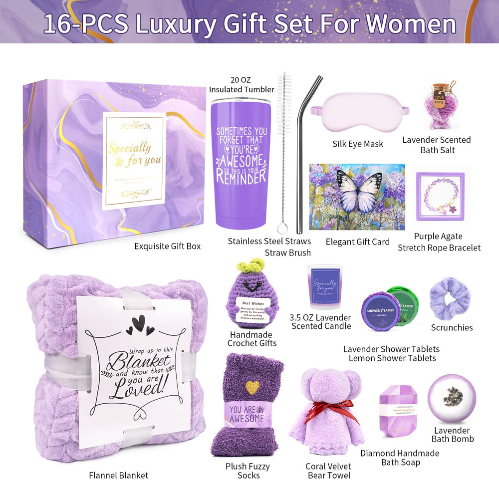 Betem Lavender Spa Hamper lavender candle releases a calming aroma
