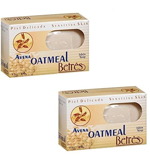 Betres Avena Oatmeal Bar Soap 2-pack front view for gentle cleansing on sensitive skin