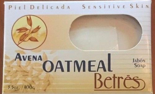 Betres Avena Oatmeal Bar Soap 2-pack on bathroom shelf with simple packaging
