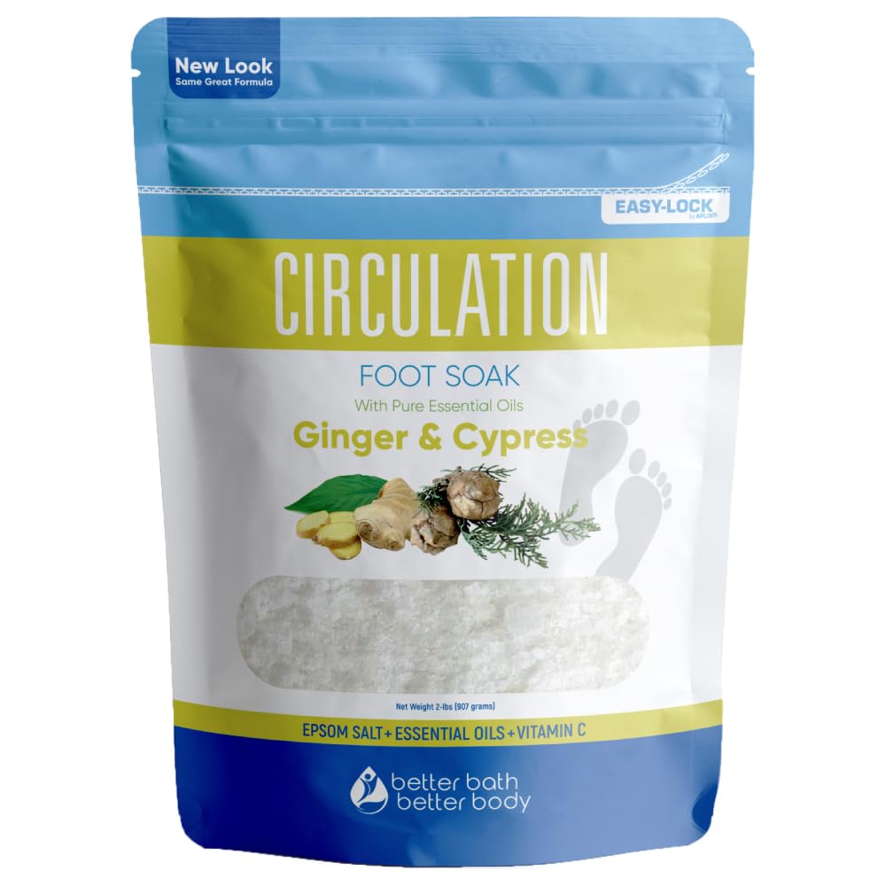 Better Bath Better Body Circulation Foot Soak in a BPA-free pouch for spa-like foot rejuvenation