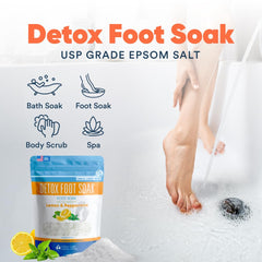 Better Bath Better Body detox foot soak salts with vitamin C crystals cleansing bathwater and skin