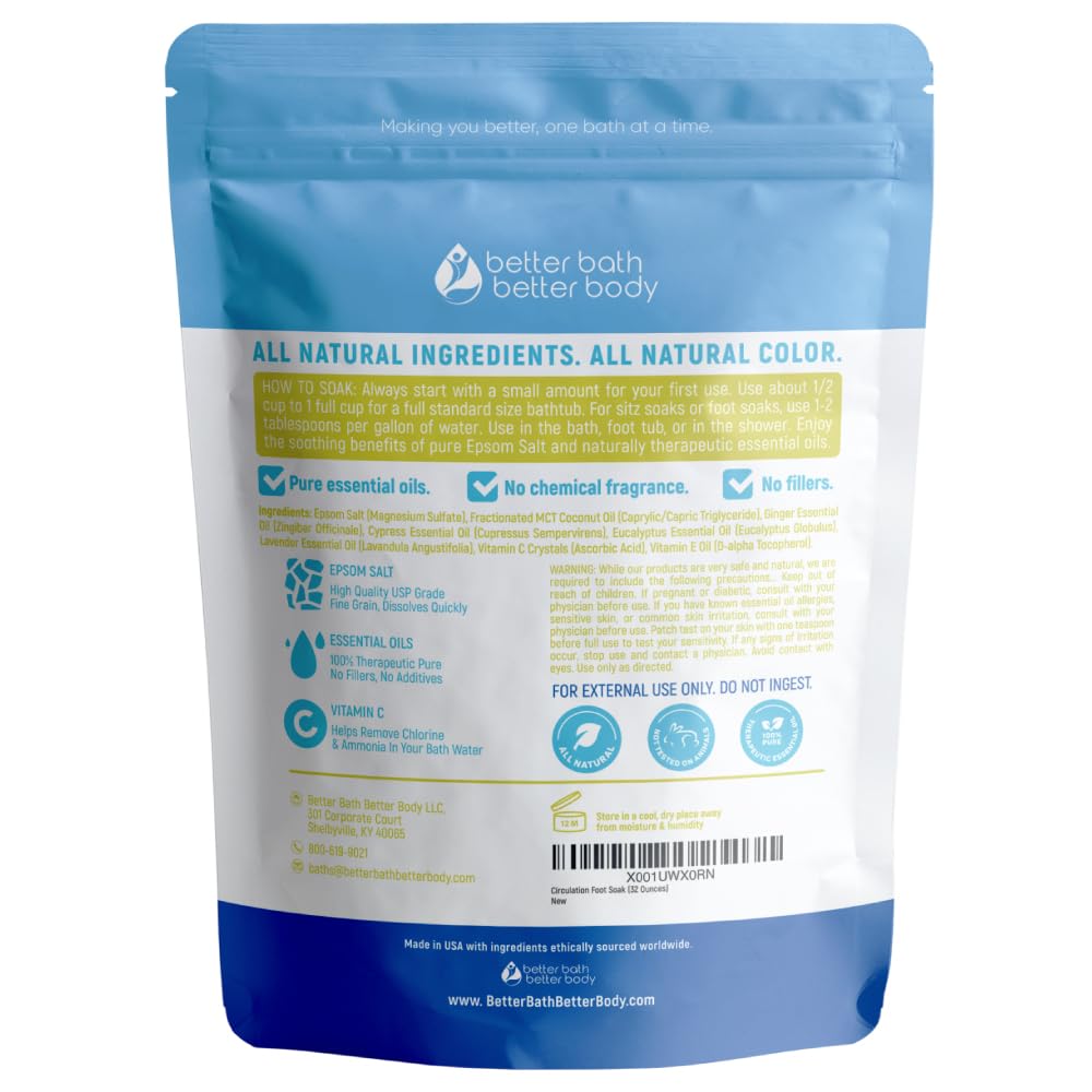 Better Bath Better Body Ginger and Cypress essential oils soothe tired feet
