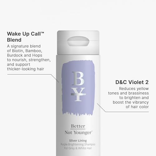Better Not Younger Silver Lining shampoo lather forms rich foam for even distribution.