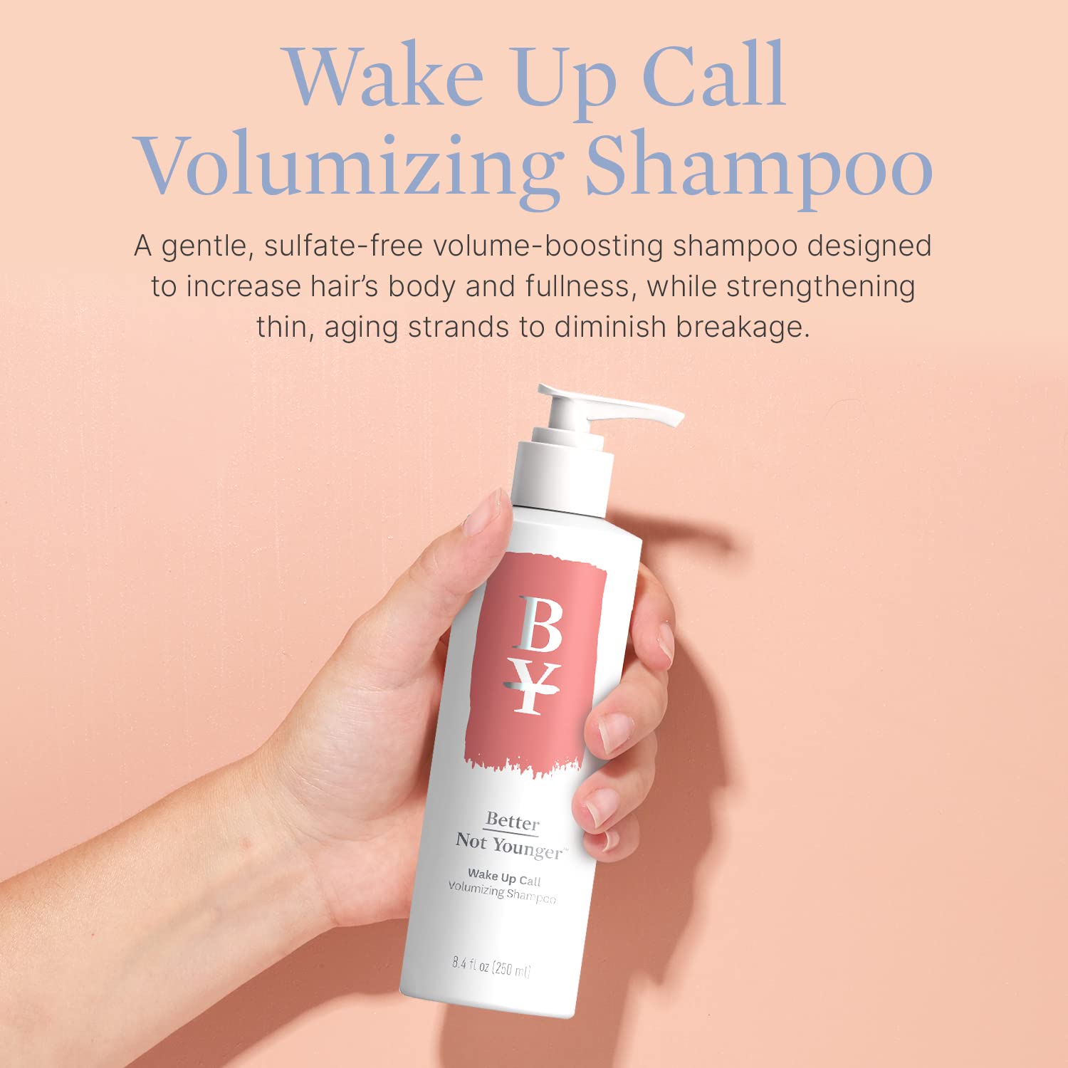 Better Not Younger Wake Up Call pump dispense showing easy usage
