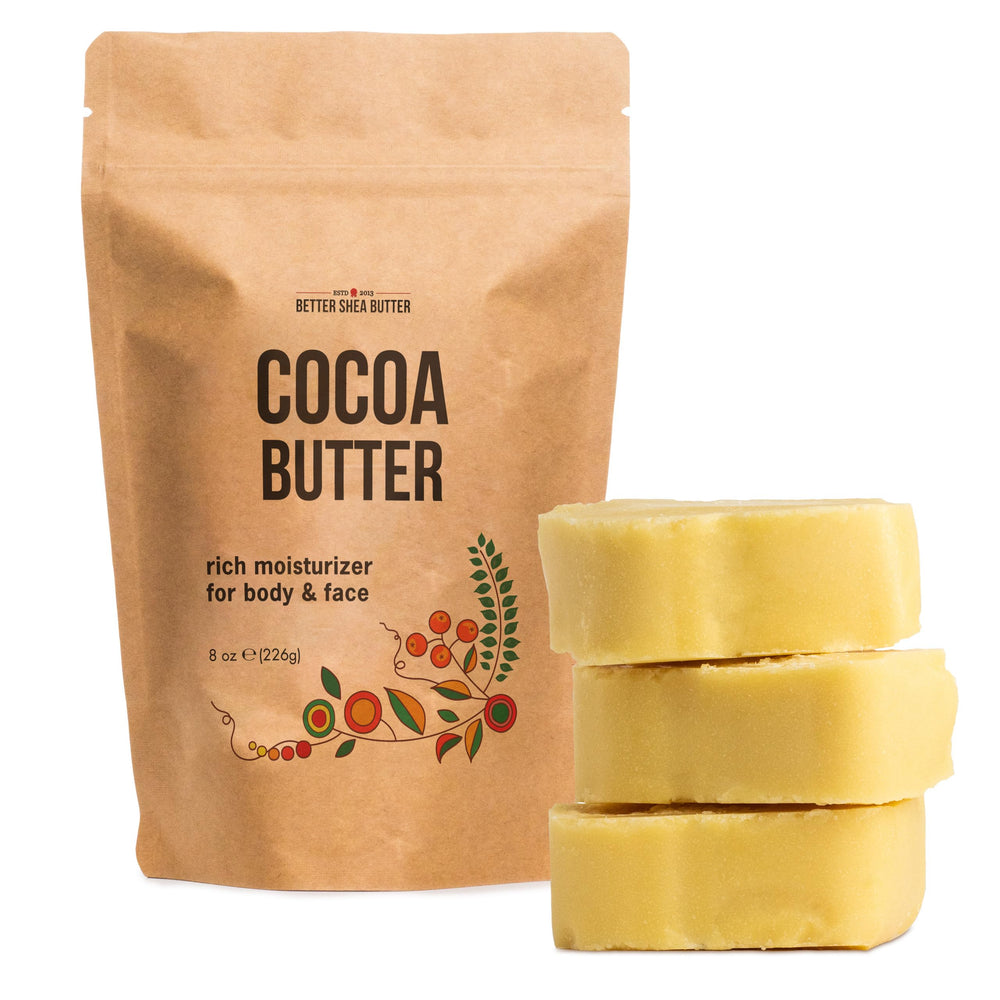 Better Shea Butter Cocoa Butter 8 oz block for deep moisturization.