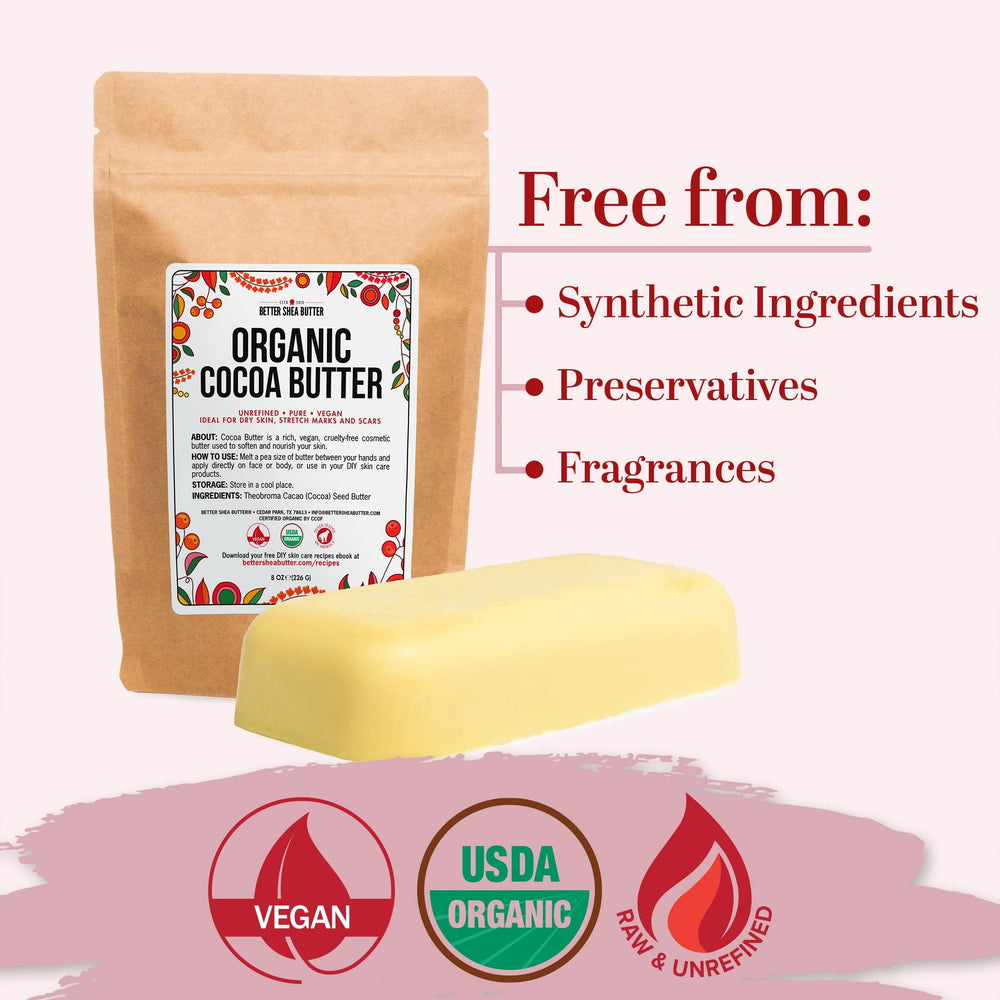 Better Shea Butter Cocoa Butter Raw cosmetic use for DIY skincare