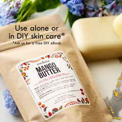 Better Shea Butter Mango Butter on hands demonstrates deep hydration for dry skin.