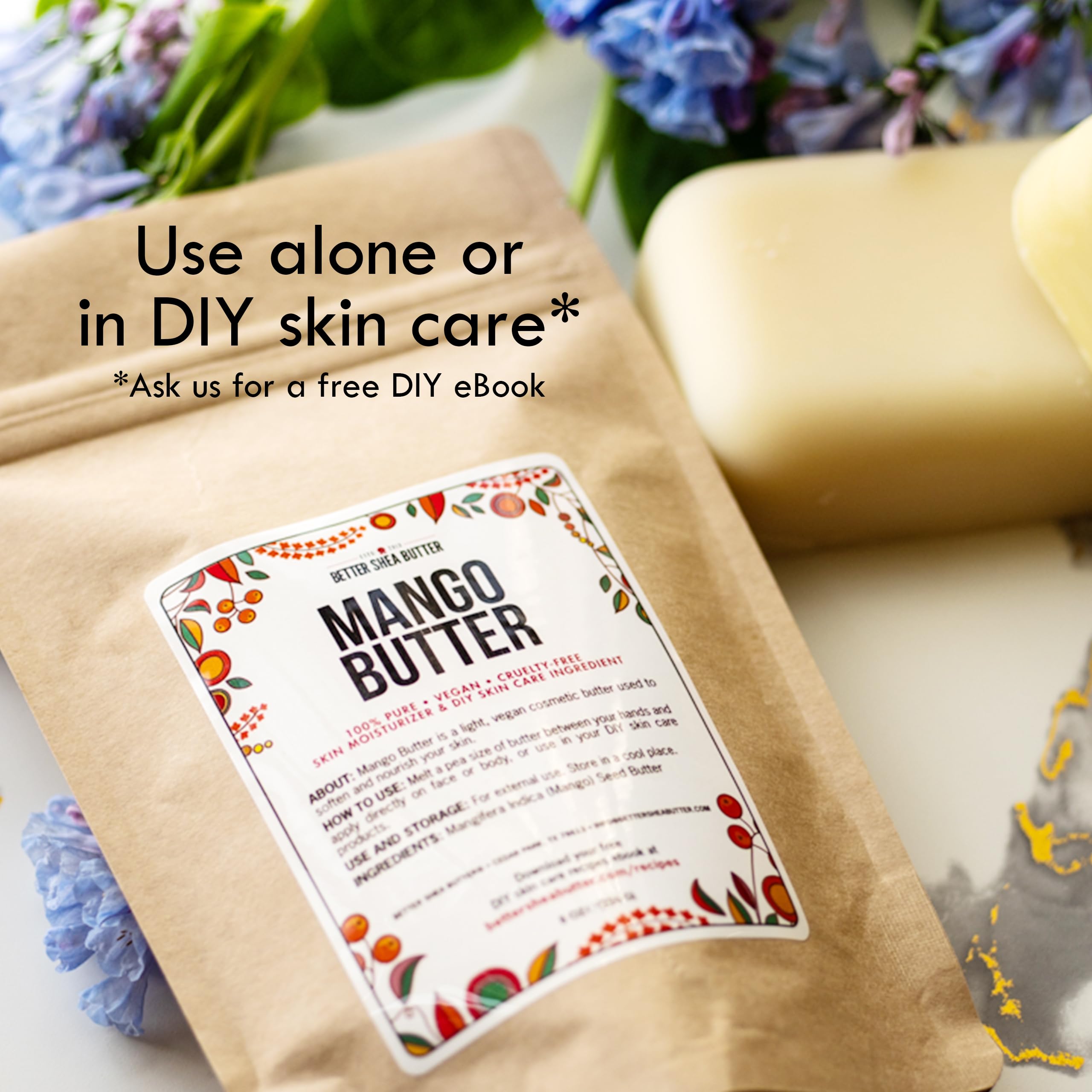 Better Shea Butter mango butter lip balm base for soft lips