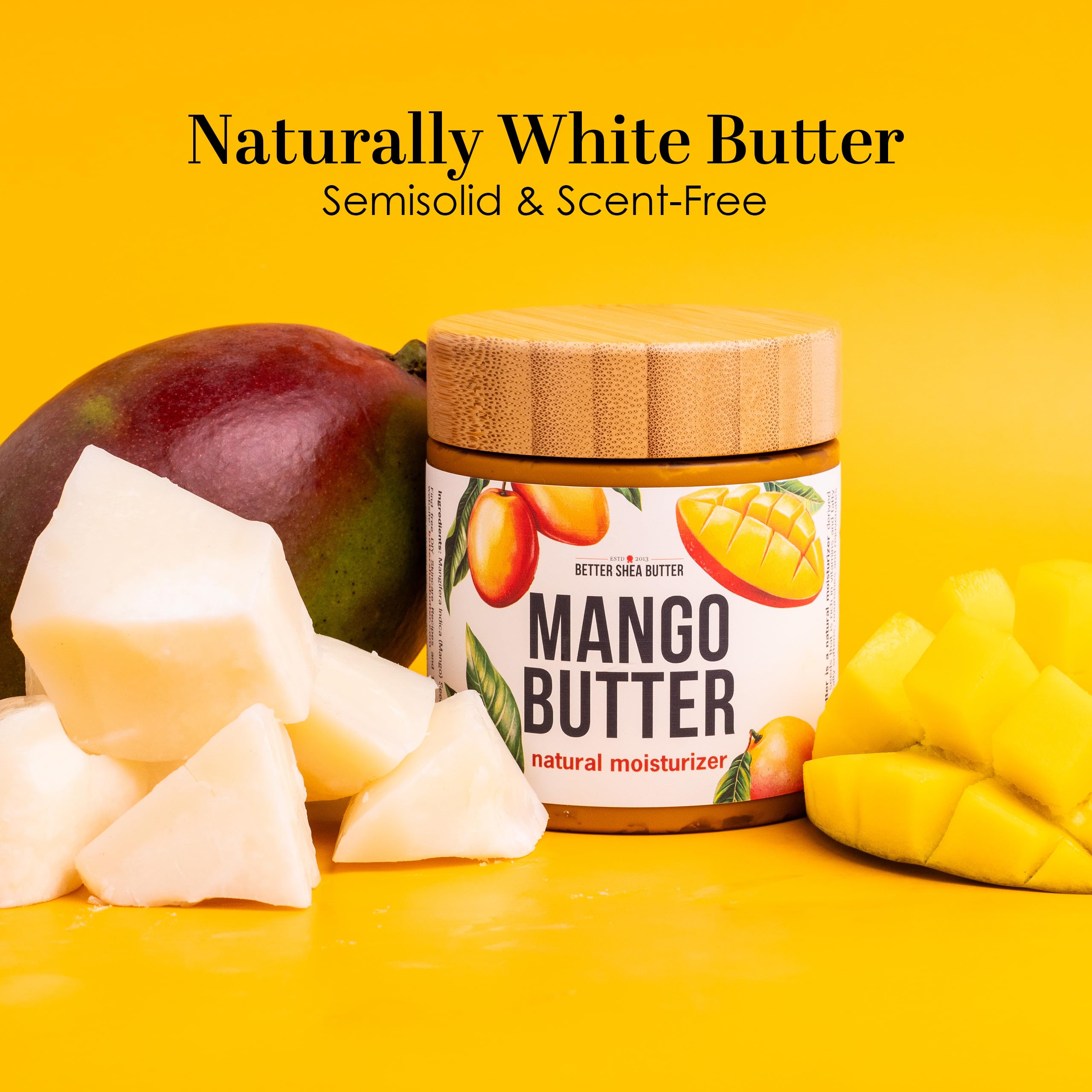 Better Shea Butter Manteca de Mango, envase práctico para conservar frescura y pureza.