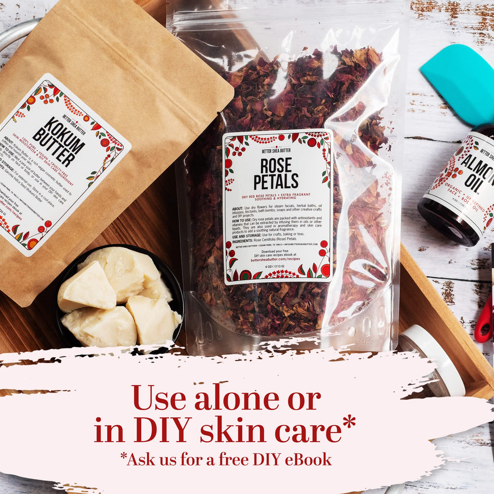 Se mezcla con otras mantecas y aceites para bases personalizadas de Better Shea Butter