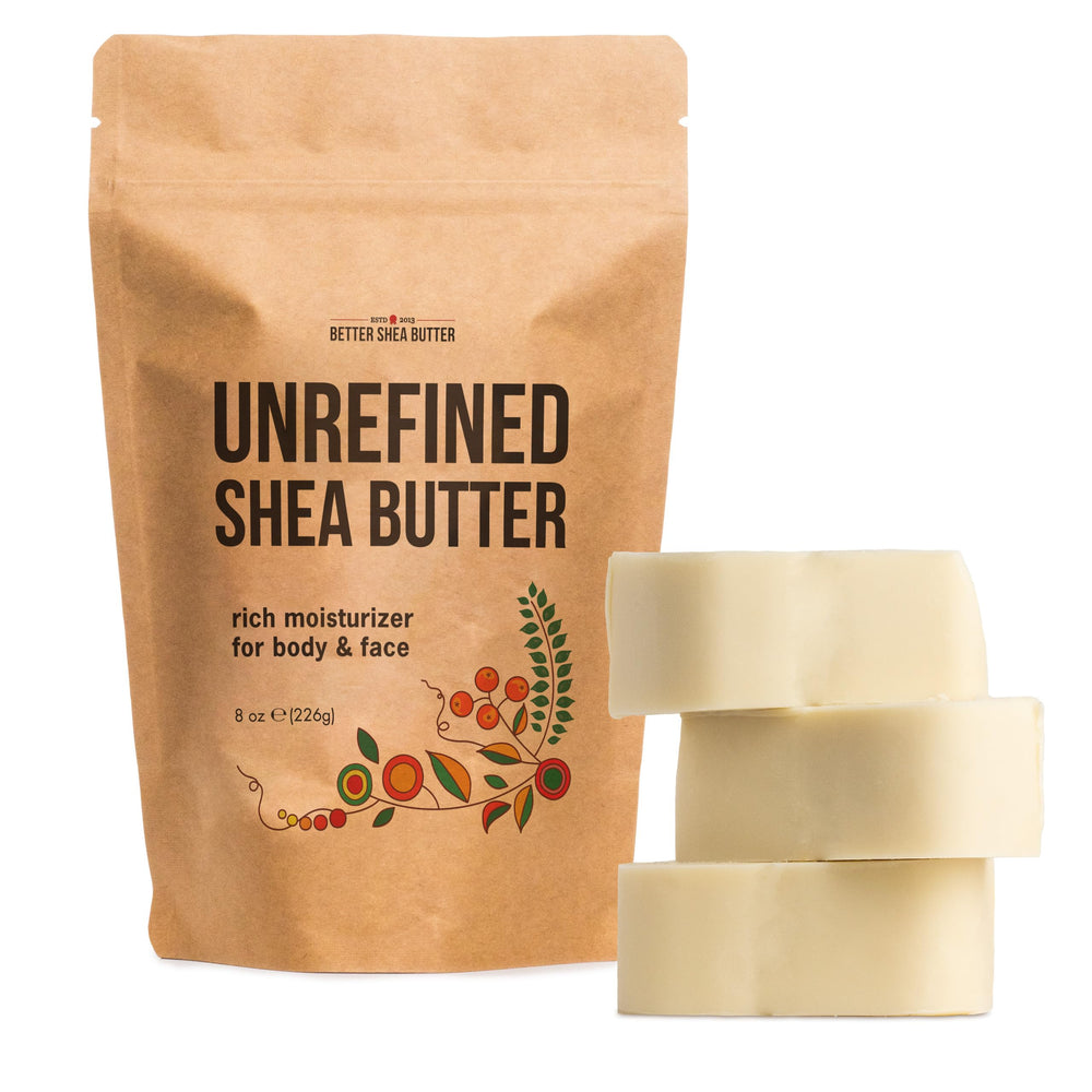 Better Shea Butter: barra de karité 8 oz, hidratante suave para piel.