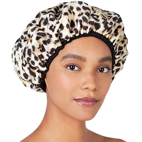 Betty Dain capa-ducha con patrón safari, impermeable con forro terry para secado suave.
