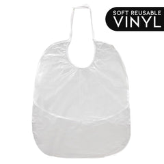 Sealed vinyl pocket on Betty Dain cap catching run-off during treatments.