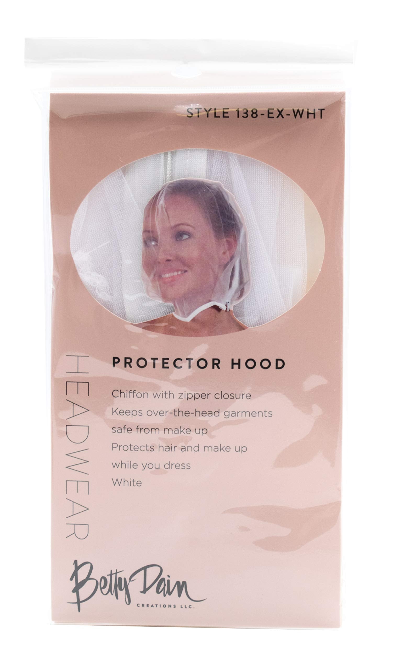 Betty Dain dressing room accessory hood keeps fittings clean.