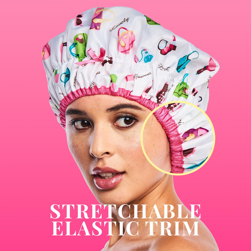 Betty Dain Fashionista Diva cap snag-proof fabric protects day-two hairstyles.