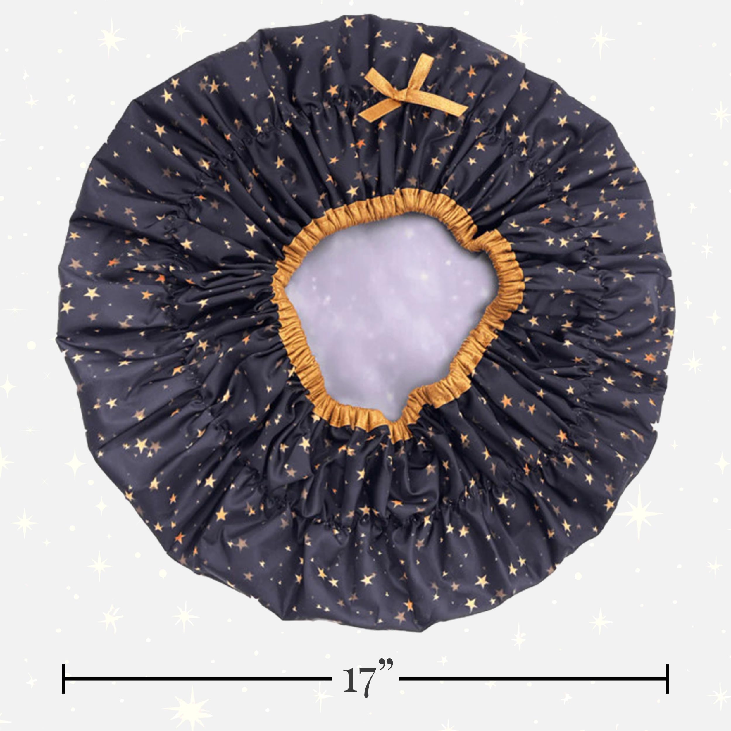 Betty Dain Fashionista Starry Nights cap closeup pattern detail