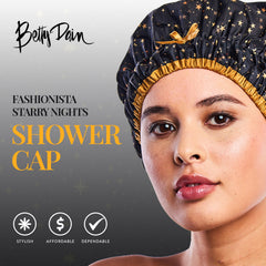 Betty Dain Fashionista Starry Nights cap front view with oversized fit
