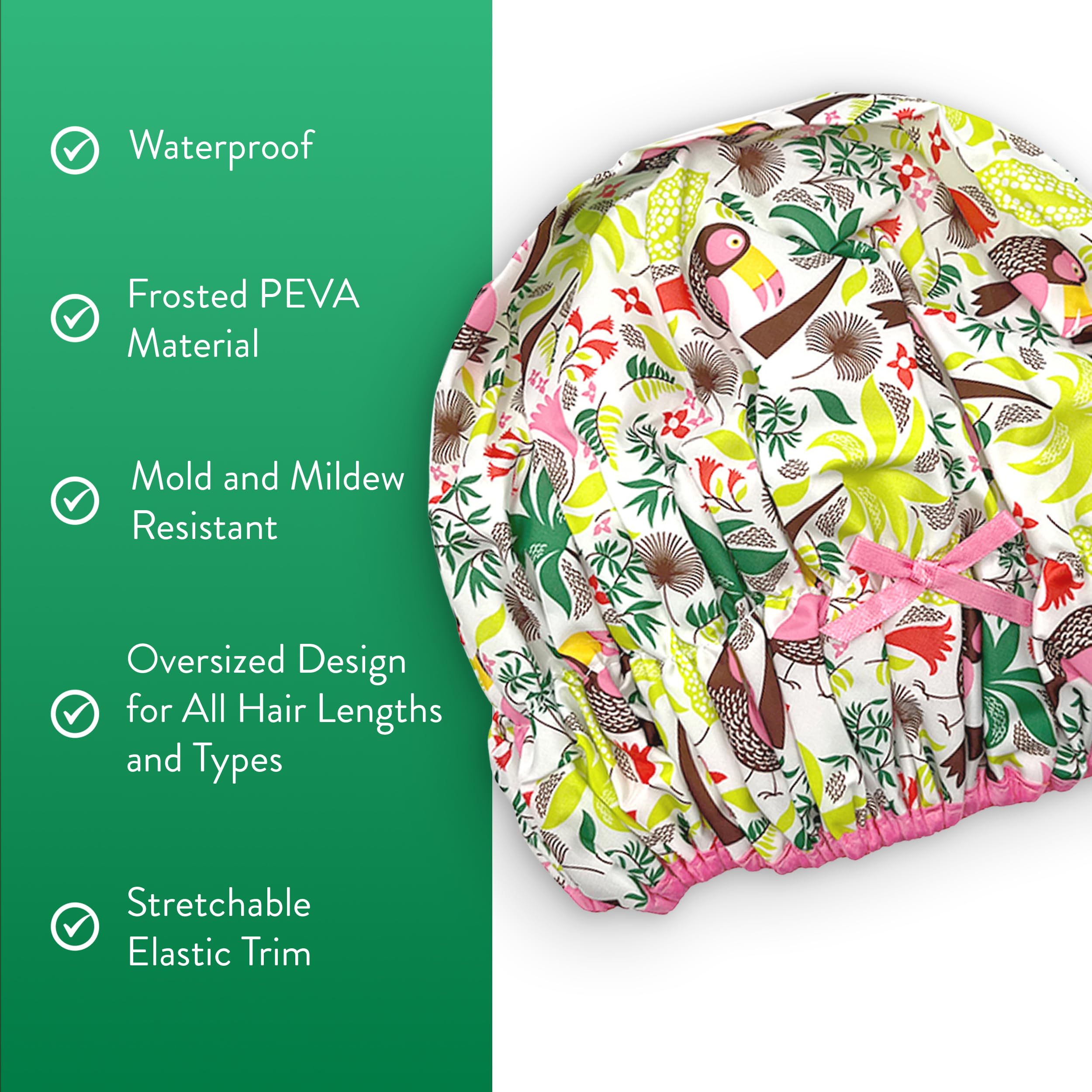 Betty Dain Fashionista Tropical waterproof cap for daily shower protection