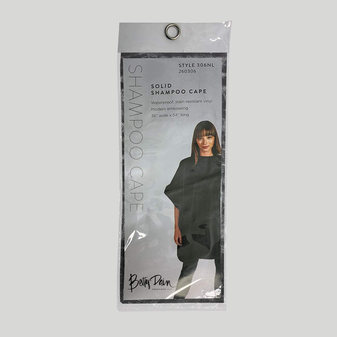 Durable Betty Dain cape designed for repeated professional salon use.