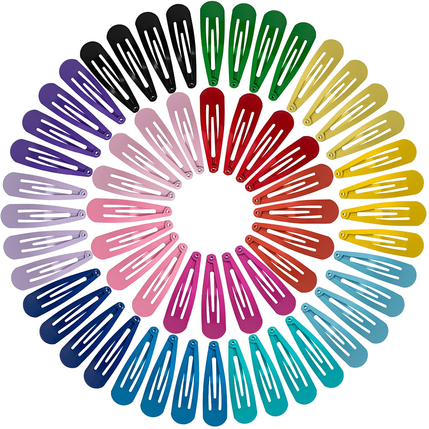 BetyBedy 60-pcs hair barrettes in assorted colors for secure styling on kids