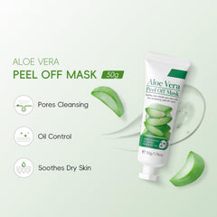 BEUKING Aloe Vera Mascarilla Peel-Off: aplicación suave para hidratacion rápida.