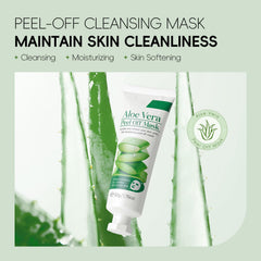 BEUKING Aloe Vera Mascarilla Peel-Off: capa clara que se retira fácilmente.