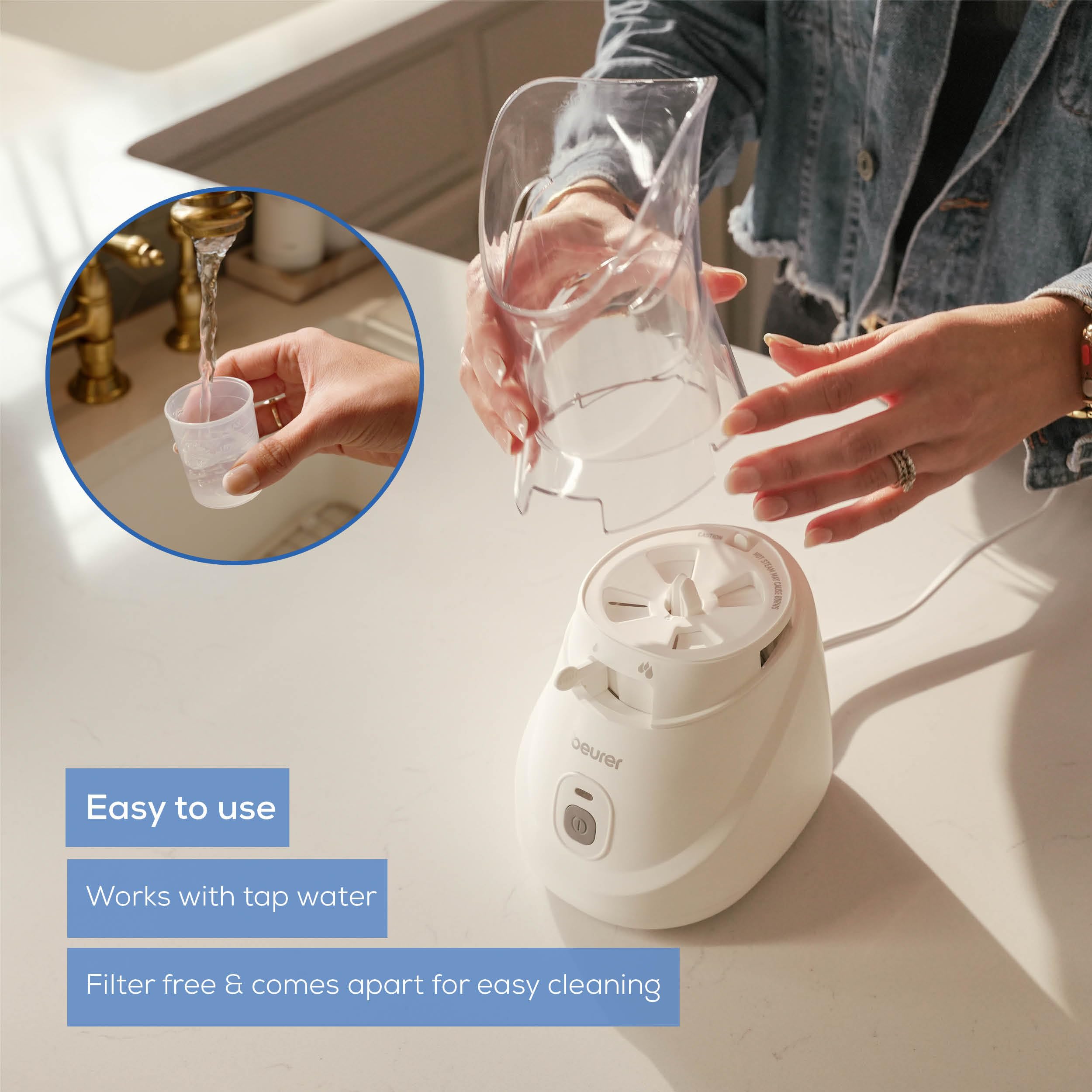 Beurer SI31 filter-free design simplifies cleaning and maintenance.