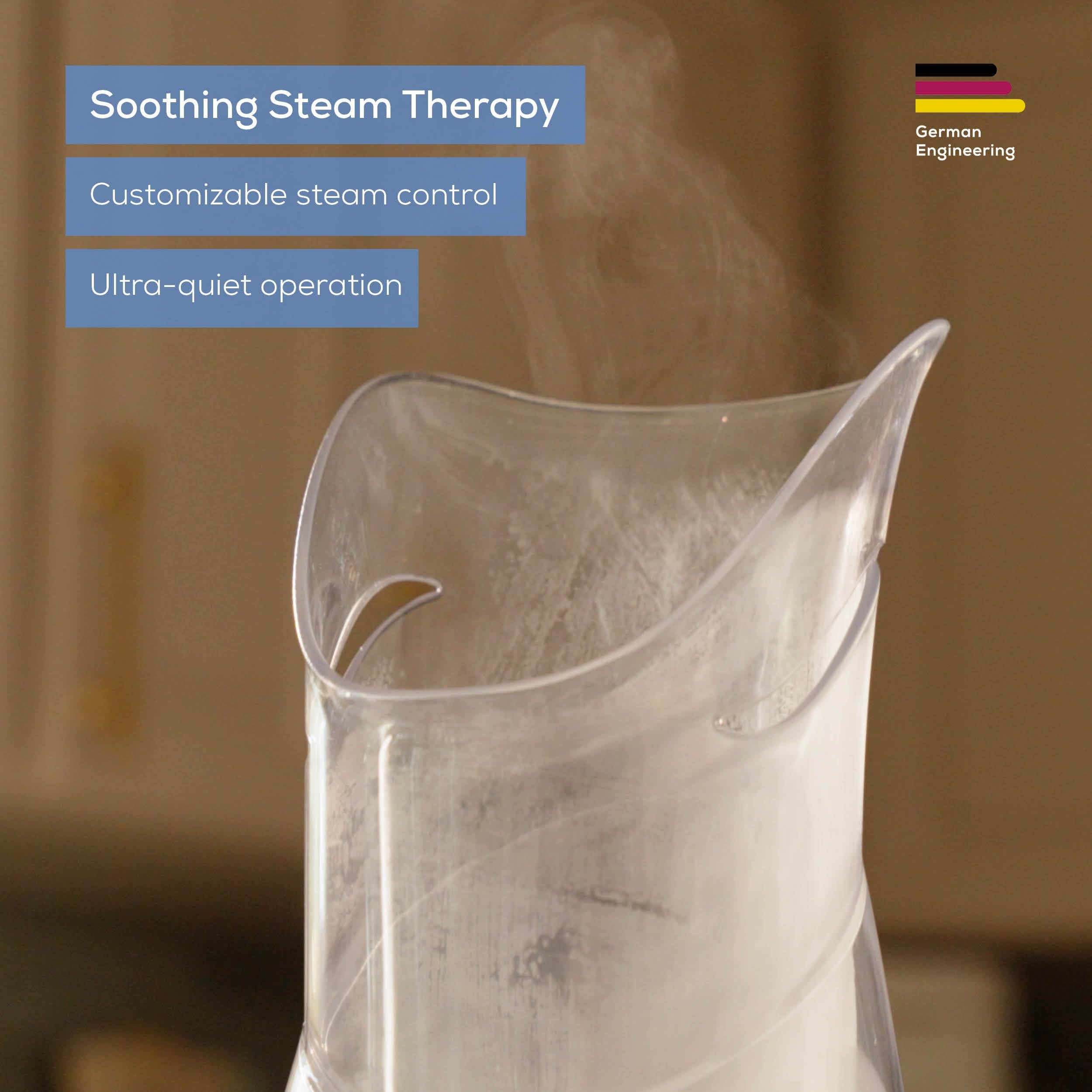 Beurer SI31 emits a gentle steam jet to soothe nasal passages.