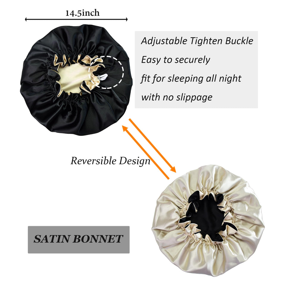 Beutyme bonete satino ajuste cómodo para todo tipo de cabello.