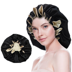Beutyme bonete satino de doble capa para dormir, protege el cabello mientras duermes.