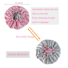 Beutyme bonete satén dormir reversible rosa ideal para cambiar look nocturno.