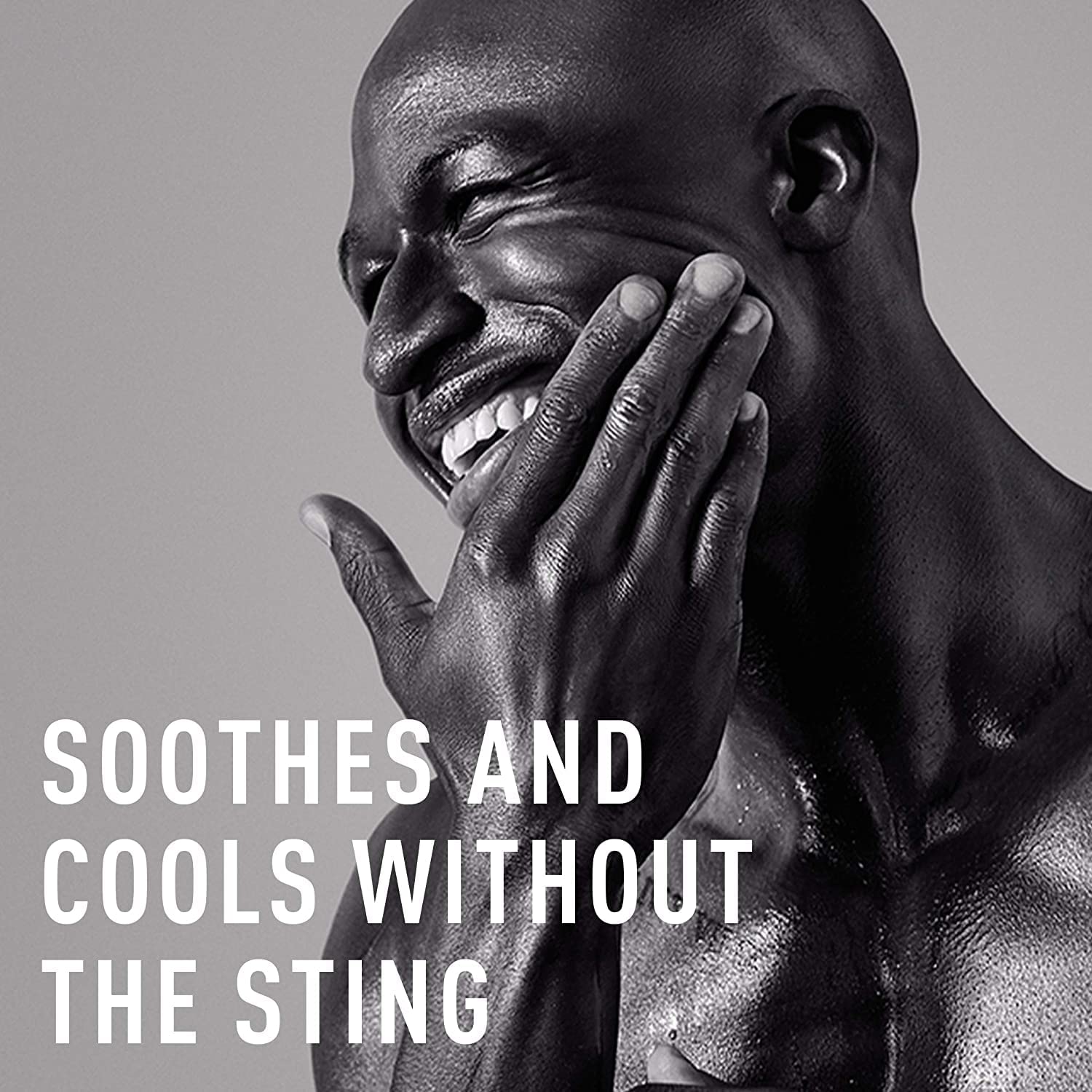 Bevel aftershave balm texture closeup, hydrating formula helps reduce irritation.